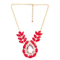 Nyaklánc arany-piros-kristály - SportSarok