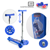 Háromkerekű roller LED kerekekkel BUMI BLUE_sportjatekshop