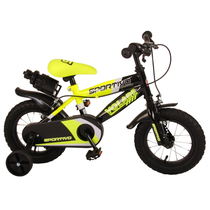 Volare Sportivo neonsárga gyerek bicikli, 12 colos, 95%-ban összeszerelve - SportJátékShop