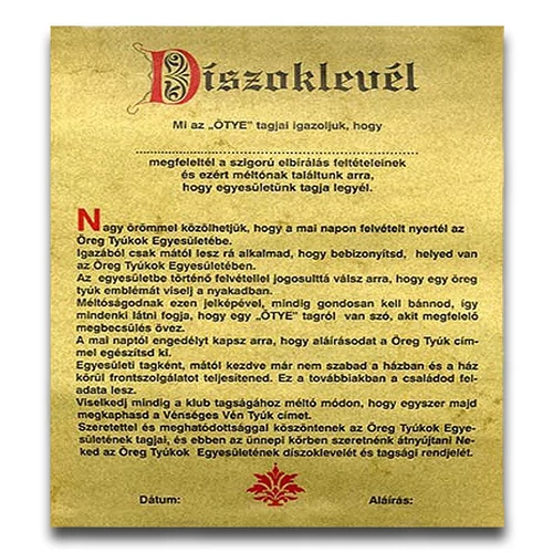 oklevél