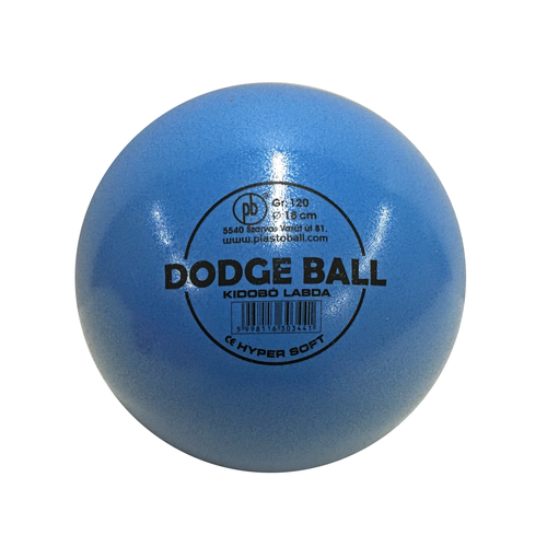 Kidobó labda, 18 cm, kék PLASTO HIPERSOFT - SportSarok