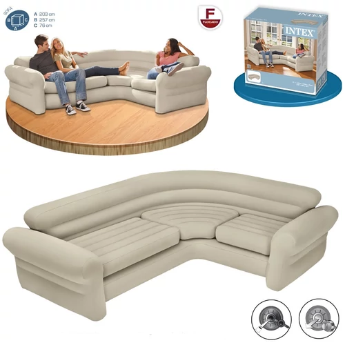  Felfújható sarokkanapé, bézs INTEX CORNER SOFA-Sportsarok