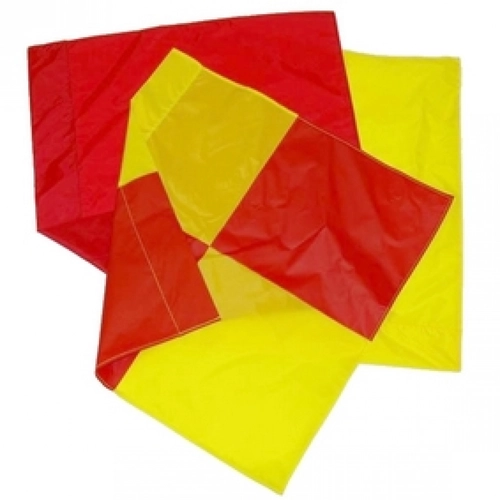 Zászló, sárga/narancs, 45x45 cm-es, szögletzászló rúdhoz TREMBLAY - SportSarok