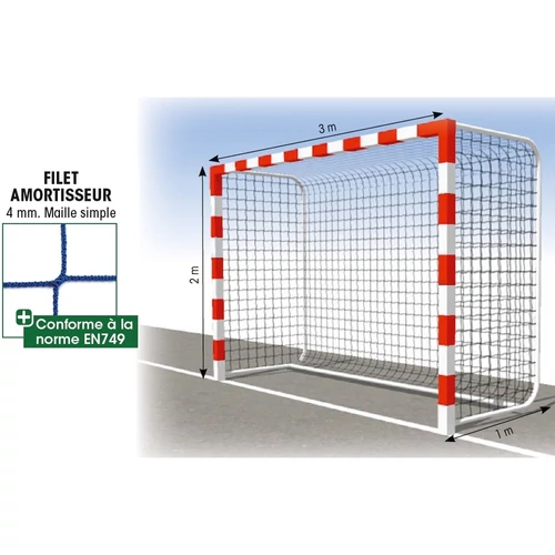Kézilabda ejtőháló 3x2 m, 4 mm-es TREMBLAY BLACK_sportjatekshop