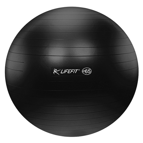 Gimnasztikai labda, fekete, 65 cm LIFEFIT-Sportsarok