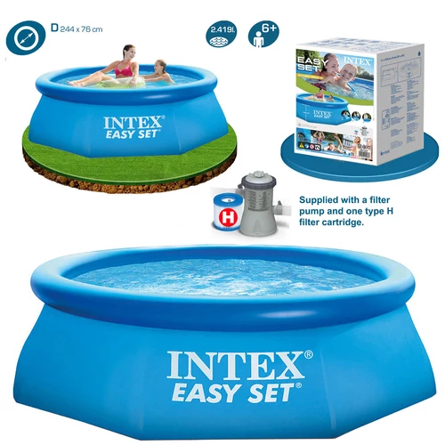 Vízforgatós medence szett, 244×76cm, vízforgatóval INTEX EASY 28112 - SportSarok