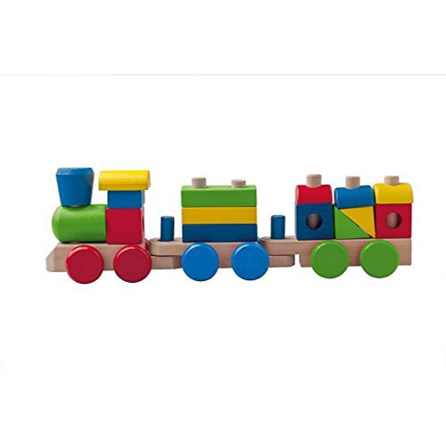 Kis színes építős vonat WOODY 90827 - SportSarok