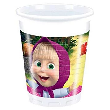 Mása mese figurás party pohár, 200 ml 8 db/cs