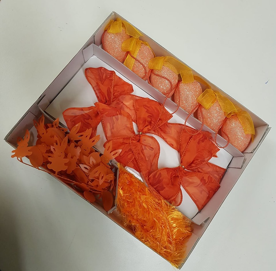 Húsvéti dekorációs készlet- Narancssárga