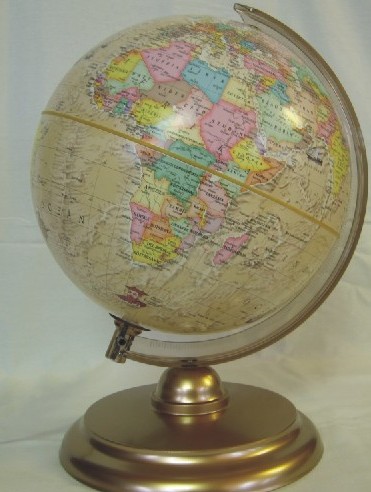 Földgömb, 25 cm, antik - politikai