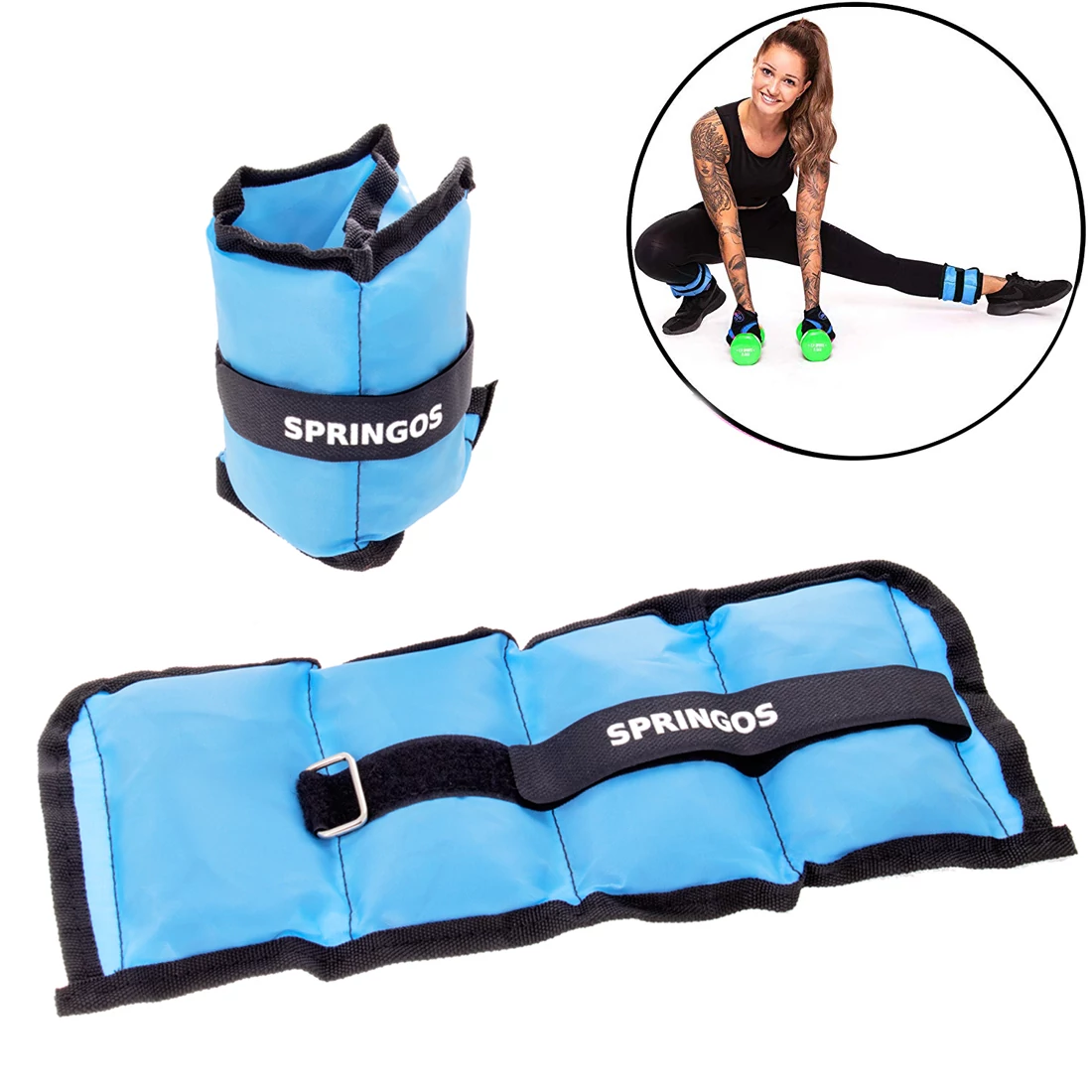 Kéz- lábsúly 2×1 kg SPRINGOS