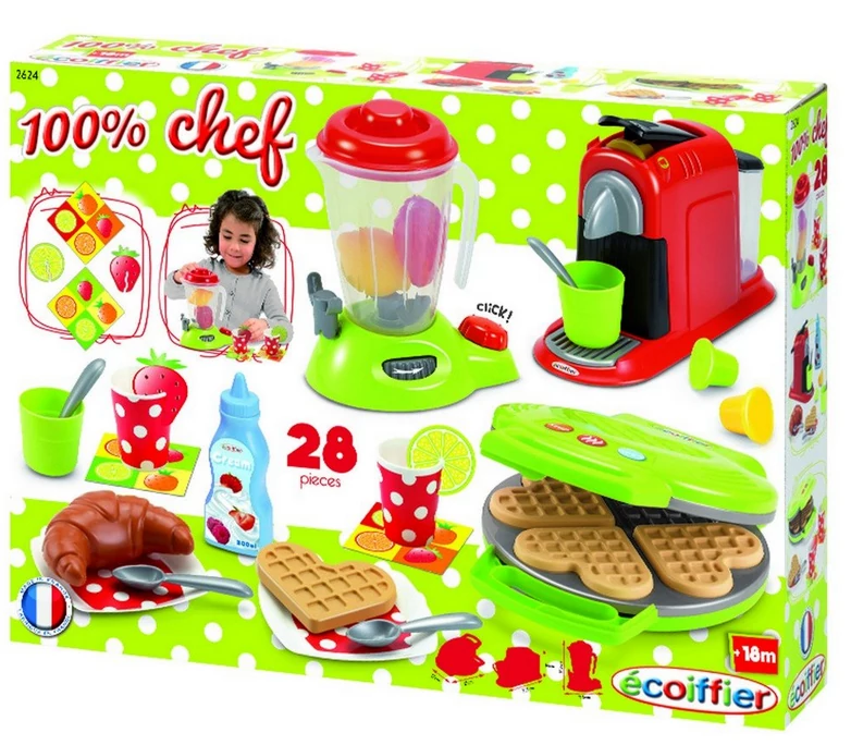 Gyerek gofrisütőkészlet turmixgéppel és kávéfőzővel -  Écoiffier