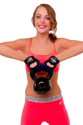 Füles súlyzó, fém - Kettlebell, 4 kg