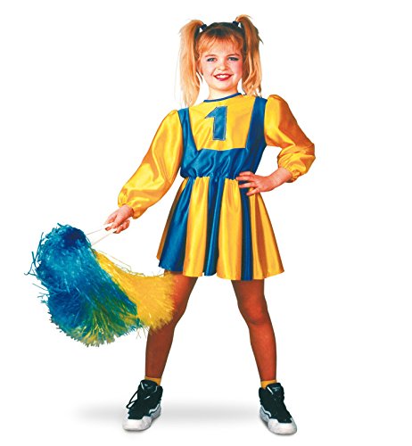 Cheerleader ruha sárga/kék (128-as méret) - CARNEVAL 11237