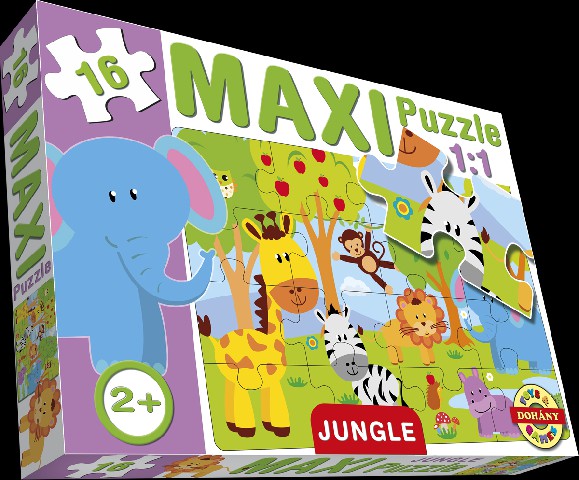 Maxi puzzle 16 db-os - 640 JUNGLE